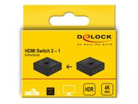 Delock 64072 HDMI 2 - 1 schakelaar bidirectioneel 4K 60 Hz compact - thumbnail