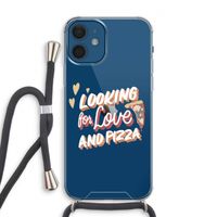 Pizza is the answer: iPhone 12 Transparant Hoesje met koord