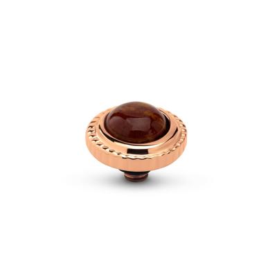 Melano Twisted Smooth Gem Steentje Rainbow Jasper | Rosé