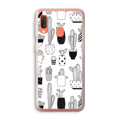 Cactusmotief: Samsung Galaxy A20e Transparant Hoesje