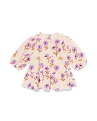 HEMA Kinderjurk bloemen ecru (ecru)