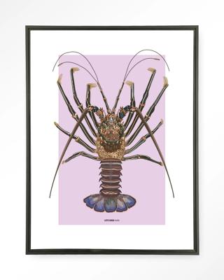 Urban Cotton Wandkleed 'Langosta' 80 x 110cm in Floating Frame - black