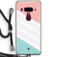 Strepen pastel: HTC U12+ Transparant Hoesje met koord Strepen pastel: HTC U12+ Transparant Hoesje met koord
