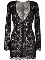 Dolce & Gabbana robe courte en dentelle - Noir - thumbnail