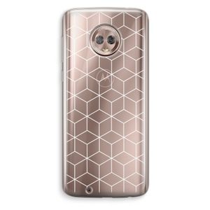 Zwart-witte kubussen: Motorola Moto G6 Transparant Hoesje