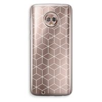 Zwart-witte kubussen: Motorola Moto G6 Transparant Hoesje