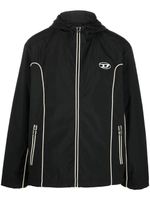 Diesel J-Hives logo-appliqué windbreaker - Noir - thumbnail