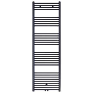 Handdoekradiator Belrad | 180x60 cm | CV radiator | Midden aansluiting | 944 watt | Zwart mat geborsteld
