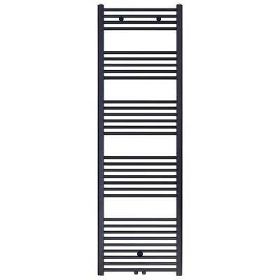 Handdoekradiator Belrad | 180x60 cm | CV radiator | Midden aansluiting | 944 watt | Zwart mat geborsteld