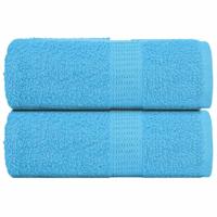 VidaXL Gastendoekjes 2 st 30x50 cm 360 g/m² 100% katoen turquoise