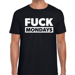 FUCK mondays tekst t-shirt zwart heren