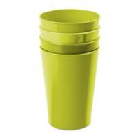 Onbreekbare drinkglazen - set 4x stuks - kunststof - groen - 300 ml - camping/outdoor/kinderen - thumbnail