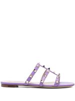 Valentino Garavani sandales Rockstud à semelle plate - Violet
