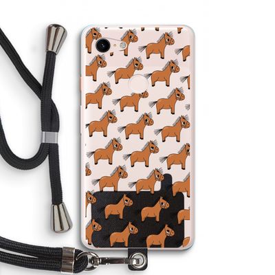 Pony: Pixel 3 XL Transparant Hoesje met koord