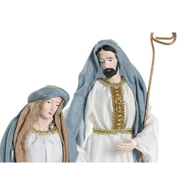 Kerststal set Home ESPRIT Blauw Wit 27 x 24 x 40 cm