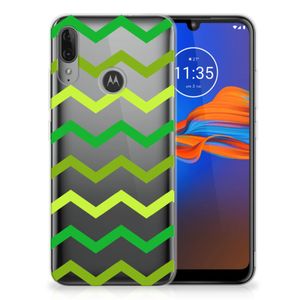 Motorola Moto E6 Plus TPU bumper Zigzag Groen