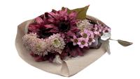 Boeket gedroogde kunstbloemen bordeaux - Buitengewoon de boet
