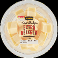 Jumbo Kaasblokjes Extra Belegen 48+ 120 g
