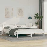 Bedframe Wit 180 x 200 cm Massief grenenhout