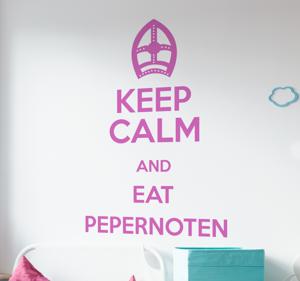 Muursticker Keep Calm and Eat Pepernoten