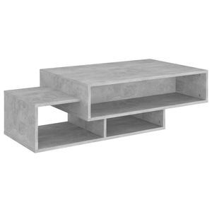 vidaXL Salontafel 105x55x32 cm bewerkt hout betongrijs