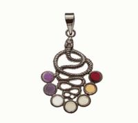 Kundalini slang hanger chakra Zilver