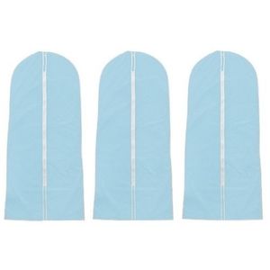 3x Beschermhoes voor kleding blauw 137 x 60 cm   -