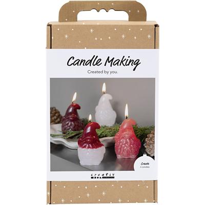 Creativ Company Hobbyset kaarsen maken, kerstman, mat transparant, rood, 1 doos