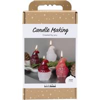 Creativ Company Hobbyset kaarsen maken, kerstman, mat transparant, rood, 1 doos