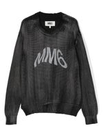 MM6 Maison Margiela Kids pull à logo MM6 - Noir