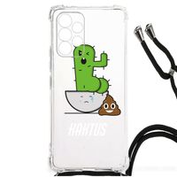 Samsung Galaxy A53 Stevig Bumper Hoesje Cactus Poo - thumbnail