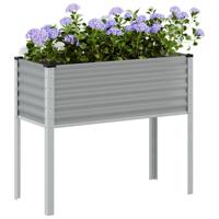 Plantenbak 100x41x90 cm staal grijs