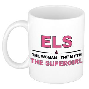 Els The woman, The myth the supergirl collega kado mokken/bekers 300 ml