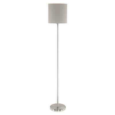 Eglo VloerlampPasteri 28cm nikkel mat met lichtbruine kap - 95167
