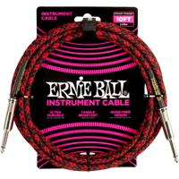 Ernie Ball 6394 braided instrument cable 3 meter rood - thumbnail