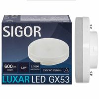 LED-lamp 600 lumen 6.5W 2700K GX53 voor spiegelkasten dimbaar