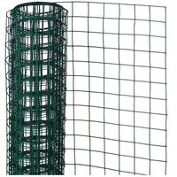 Schermgaas - groen - geplastificeerd staal - 100 x 500 cm - vierkant maaswijdte 25 x 25 mm