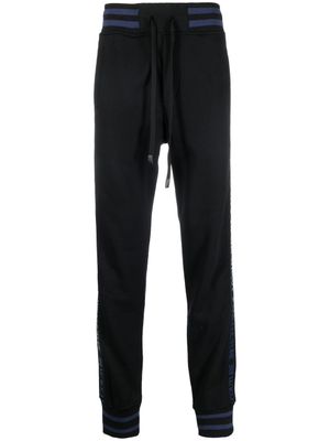Versace Jeans Couture pantalon de jogging à bande logo - Noir