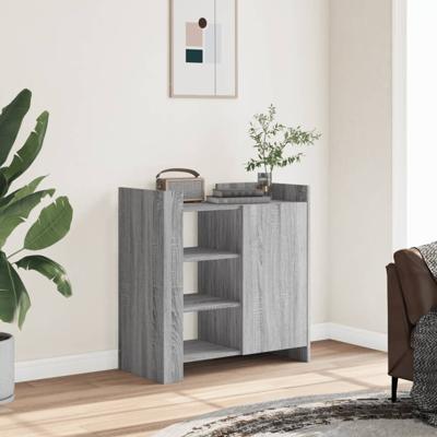 Dressoir 73,5x35x75 cm bewerkt hout grijs sonoma eikenkleurig