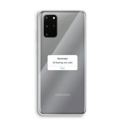 Reminder: Samsung Galaxy S20 Plus Transparant Hoesje