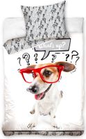 Dreamee Dekbedovertrek What's up dog bril 140x200 cm Dreamee Dekbedovertrek What's up dog bril 140x200 cm