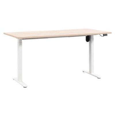 Bureau Homeworx zit/sta elektrisch verstelbaar - eikenkleur/wit - 75/118x160x80 cm - Leen Bakker