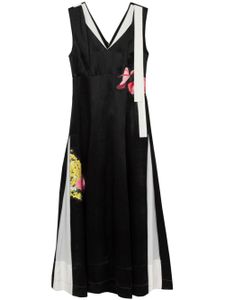 3.1 Phillip Lim robe longue Floral Bouquet à design sans manches - Noir