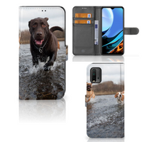 Xiaomi Redmi 9T | Poco M3 Telefoonhoesje met Pasjes Honden Labrador - thumbnail