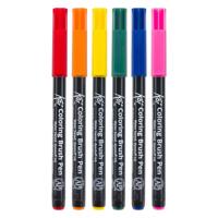 Sakura • koi colouring brush pen set 6 bright colours