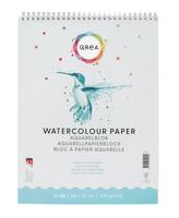 Aquarelblok qrea 24x32 20vel 200gr spiraal