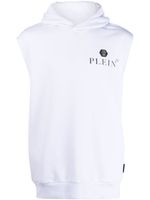 Philipp Plein hoodie sans manches à logo imprimé - Blanc - thumbnail