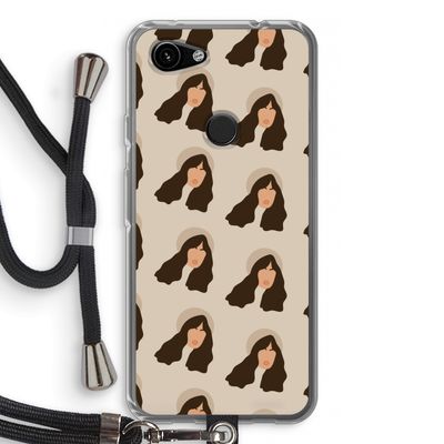 Bonjour mon amour: Pixel 3a Transparant Hoesje met koord