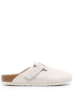 Birkenstock chaussons Boston en cuir - Blanc - thumbnail