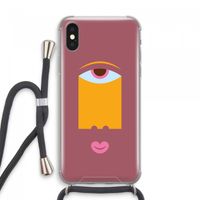 Mono V: iPhone XS Max Transparant Hoesje met koord